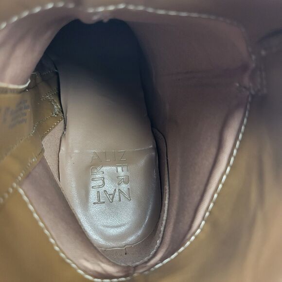 Naturalizer Lyra Boots Leather Buckle Lug Sole Heel Booties Size 10 - Picture 14 of 16